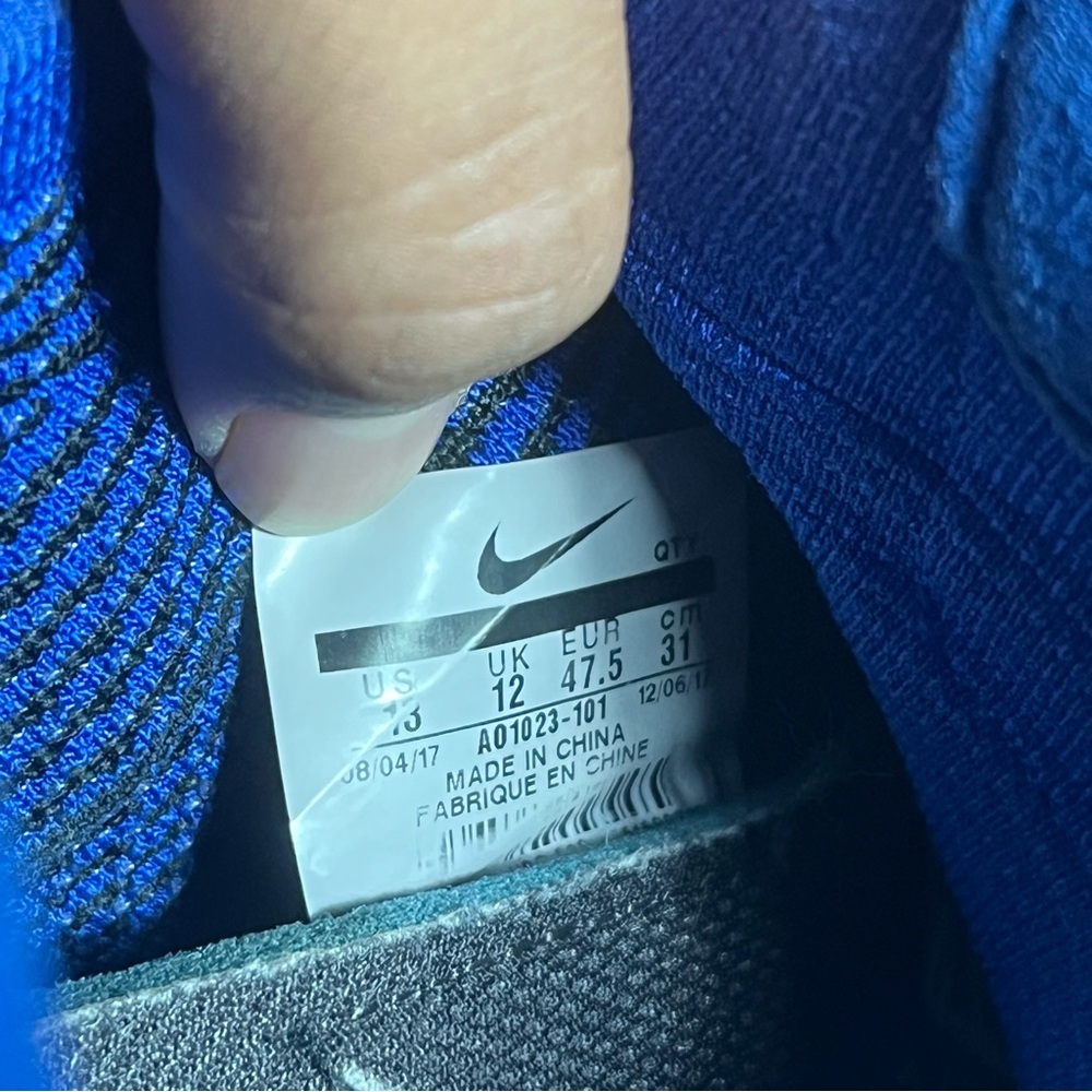 Nike Air Max 270 Flyknit ‘Blue Crimson’ AO1023-101 Sz 13 - Picture 3 of 6